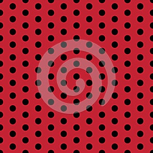 Red and Black Polka Dots Seamless Pattern