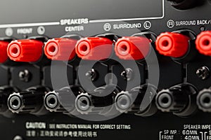 Red and black speaker connectors