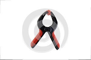 Red and black spring clamp