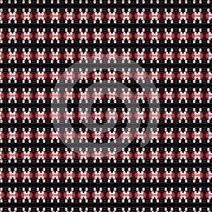Red black star repeated elegant design, textile illustration