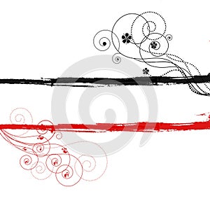 Red black swirls copyspace background