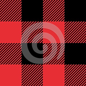 Red and Black Tartan plaid seamless abstract checkered pattern background