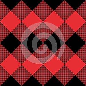 Red and Black Tartan plaid seamless abstract checkered pattern background