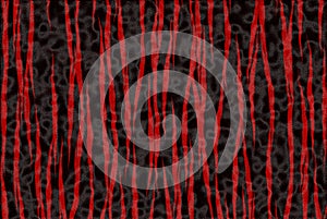 Red and black tiger print