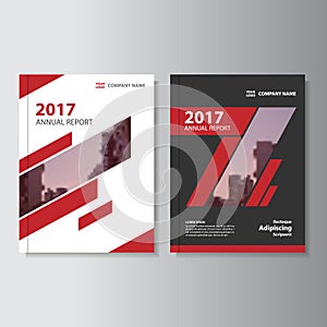 Red black Vector annual report Leaflet Brochure Flyer template design, book cover layout design