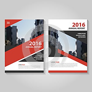 Red black Vector annual report Leaflet Brochure Flyer template design, book cover layout design, book cover