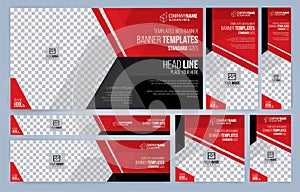 Red and Black Web banners templates