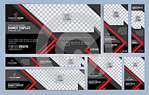 Red and Black Web banners templates