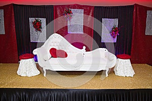 Red Black Wedding Stage