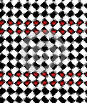 Red, black and white chevron pattern, seamless background for fabric designers, packaging