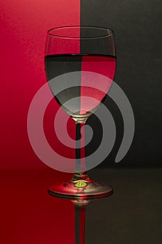 Red and Black Wine Glass Abstract