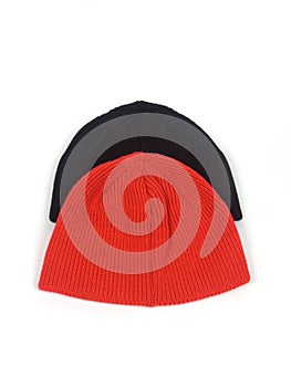 Red and blackenning atheletic hats