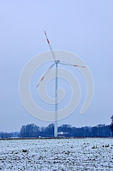 Red-bladed wind generator