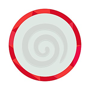 Red blank circle brochure element design