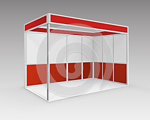 Red Blank Indoor Trade exhibition Booth Stand