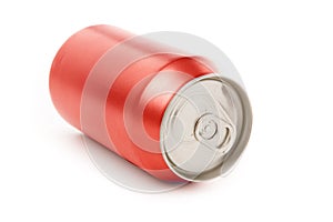 Red blank soda can