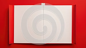 red blank white folder