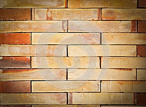 Red blick wall background texture.