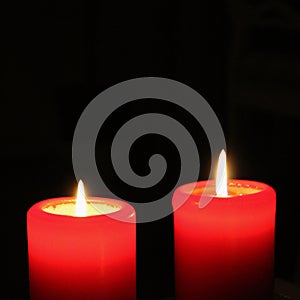 Red block candles