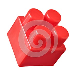 Red block of meccano
