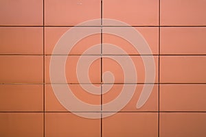 Red block wall of building