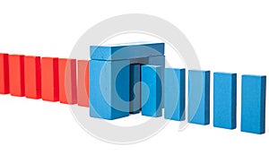 Red blocks changing to blue