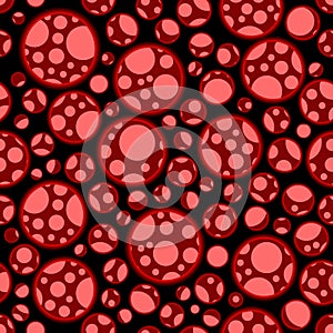 Red blood boil adrenaline. Vector illustration seamless pattern background