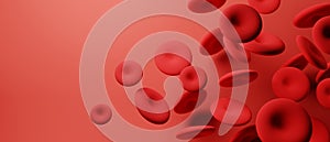 red blood cell anti-body in vein of human 3d illustration rendering, healthcare and medical for Hemoglobin