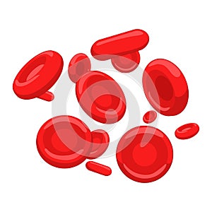 Red blood cell erythrocyte vector illustration photo
