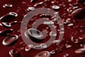 Red Blood Cell inside body, 3D render