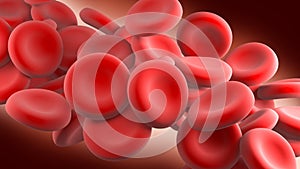 Red blood cells. 3D Render