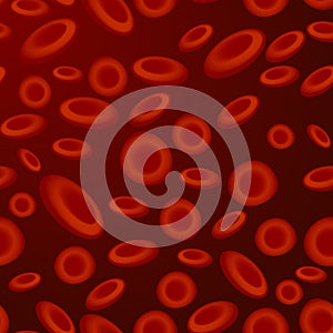 Red blood cells erythrocytes flowing in blood plasma realistic r