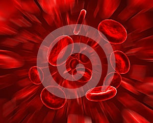 Red Blood Cells Flow Background