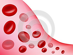 Red blood cells Flowing in vein