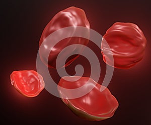 red blood cells are in a hypertonic solution photo