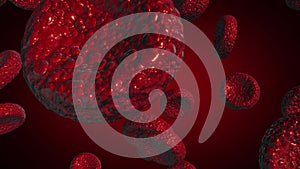 Red blood cells Use as  a medical illustration is a 3d image and the word is written