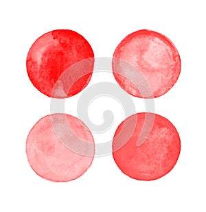 Red blood vector circles set