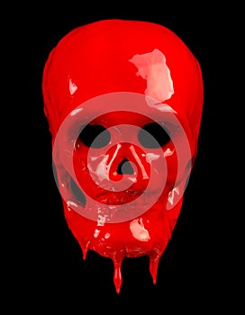 Red bloody Halloween skull