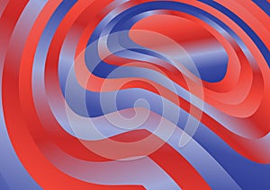 Red and Blue Abstract Gradient Distorted Lines Background Vector Graphic