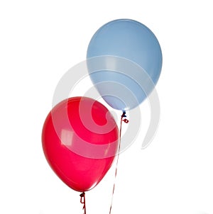 Red and blue Balloon isolated