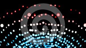 Red and blue bokeh in dakness