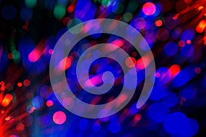 Red blue bokeh effect background