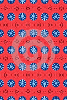 Red and blue circle pattern 2