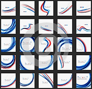 Red and blue color swirl concept