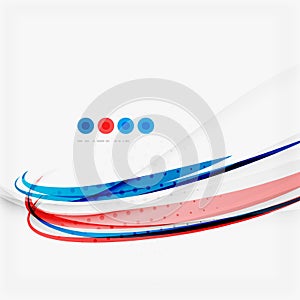 Red and blue color swirl concept