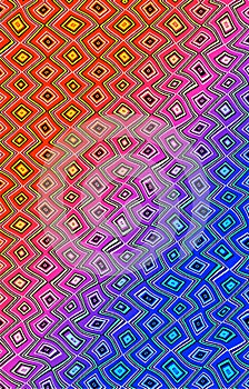 Red and blue colors background. Wavy pattern. Vector.