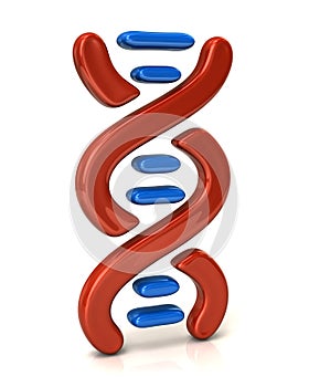 Red and blue dna icon
