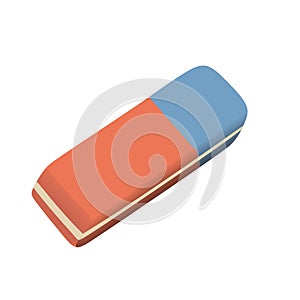 Red and blue eraser vector photo