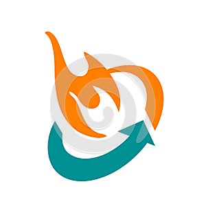 red blue fire flames logo vector design icons elements