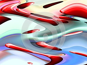 Red blue fluid geometries background, graphics, abstract background and texture